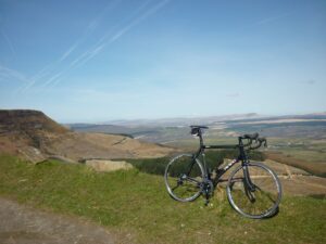 Verenti Rhigos test ride - at the top of the climb