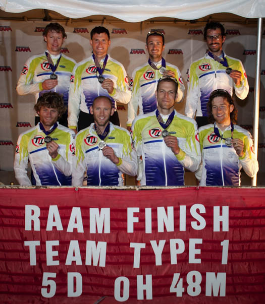 RAAM 2010 – Team Type 1 finish (pic: www.raceacrossamerica.org)