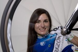 Sarah Storey (through wheel)