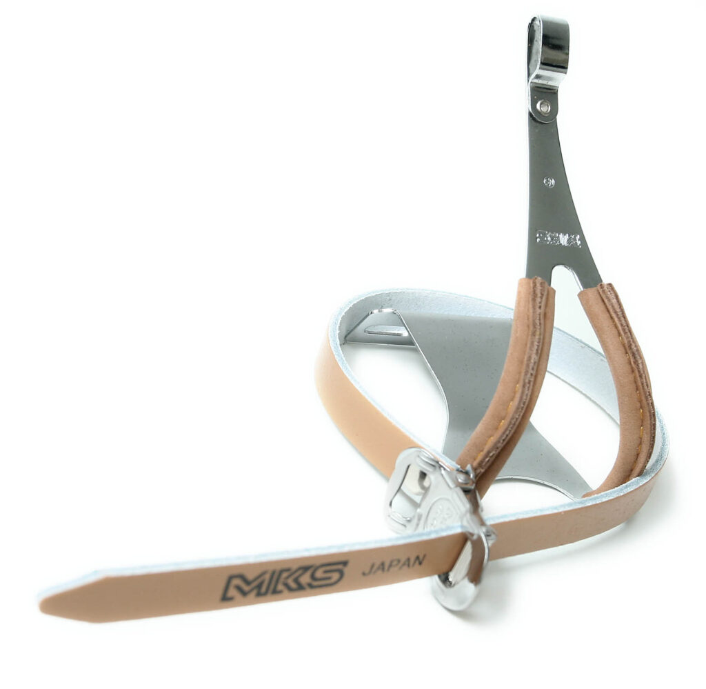 MKS leather toeclip and strap