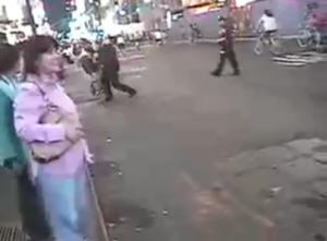 New York cop video shove
