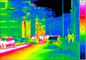 Infrared image of street