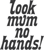 look mum no hands! logo