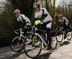 Nigel Mansell prepares for Cycle Challenge