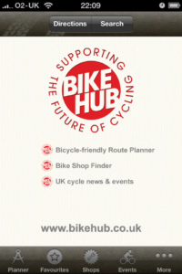 Bike Hub home screen