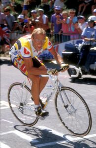 Laurent Fignon at Alpe d’Huez in 1989 Tour de France © PhotoSport International.jpg