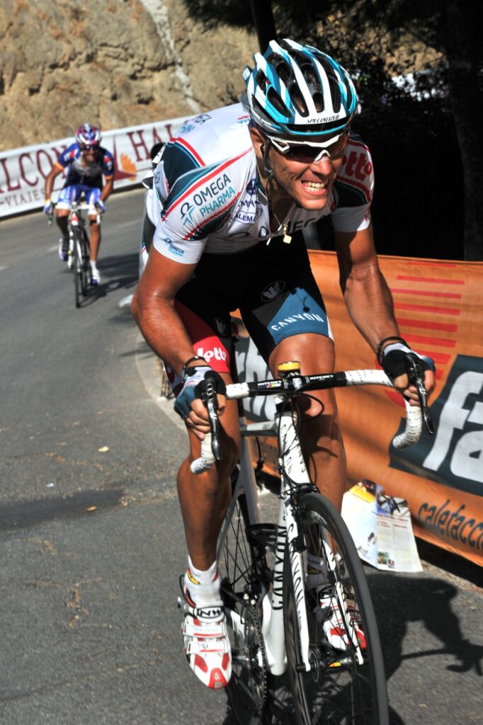 Philippe Gilbert attacks to win Stage 3 of the 2010 Vuelta (copyright Unipublic:Graham Watson)