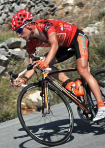 Igor Anton in the leader&rsquo;s jersey of the 2010 Vuelta (copyright- Unipublic:Graham Watson)
