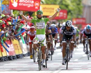 Mark Cavendish wins Stage 18 of the 2010 Vuelta (copyright Unipublic:Graham Watson)