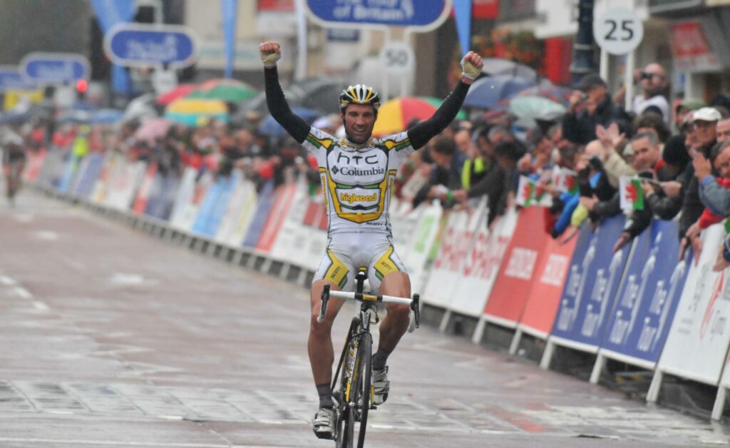 Michael Albasini wins Stage 3 of the 2010 Tour of Britain (picture credit Tour of Britain)