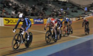 Victoria Pendleton in the British National Track Championships 2009 (picture courtesy of British Cycling).jpg