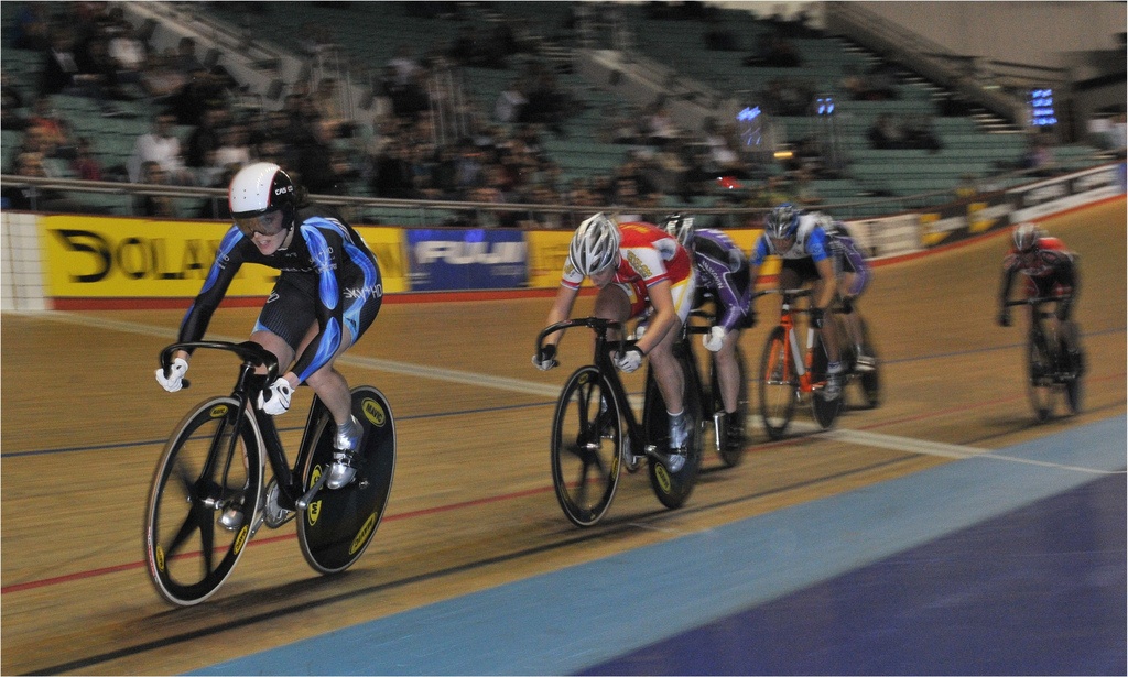 Victoria Pendleton in the British National Track Championships 2009 (picture courtesy of British Cycling).jpg