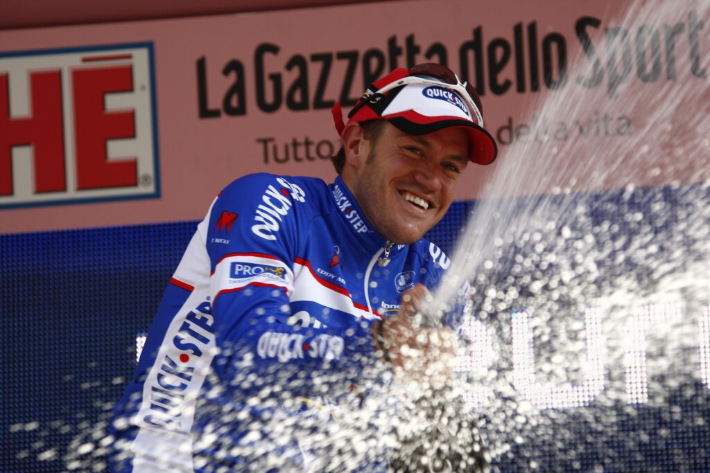 Wouter Weylandt after winning Stage 3 of 2010 Giro ((photo:Pentaphoto-Rcs:Marco Trovati).jpg