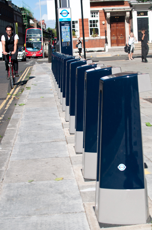 Barclays Cycle Hire scheme docking station (photo: Martin Thomas)