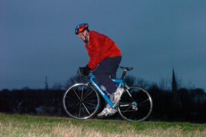 Alastair Campbell and one of the stolen bikes.jpg