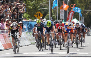 Francisco Ventoso (centre) win Stage 5 of 2011 Santos Tour Down Under (pic Santos Tour Down Under)