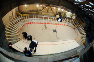 Minidrome building the track