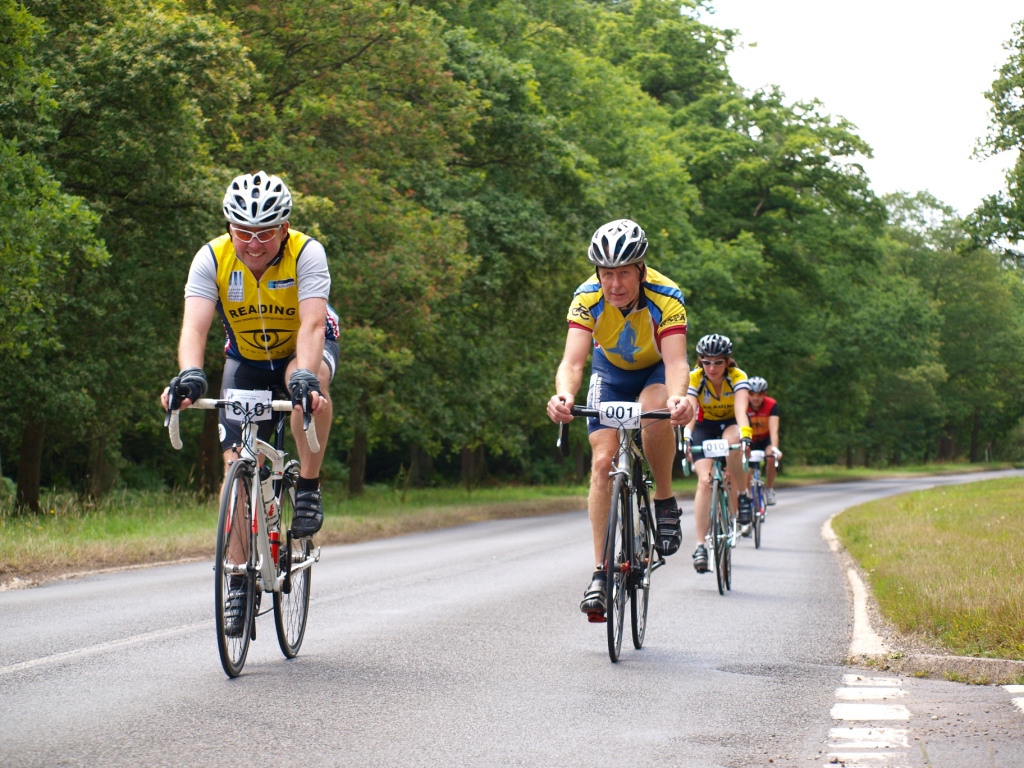 Anthony Maynard Sportive 2010 – A group including Dave Maynard, Anthony’s father, begin the last few miles of riding