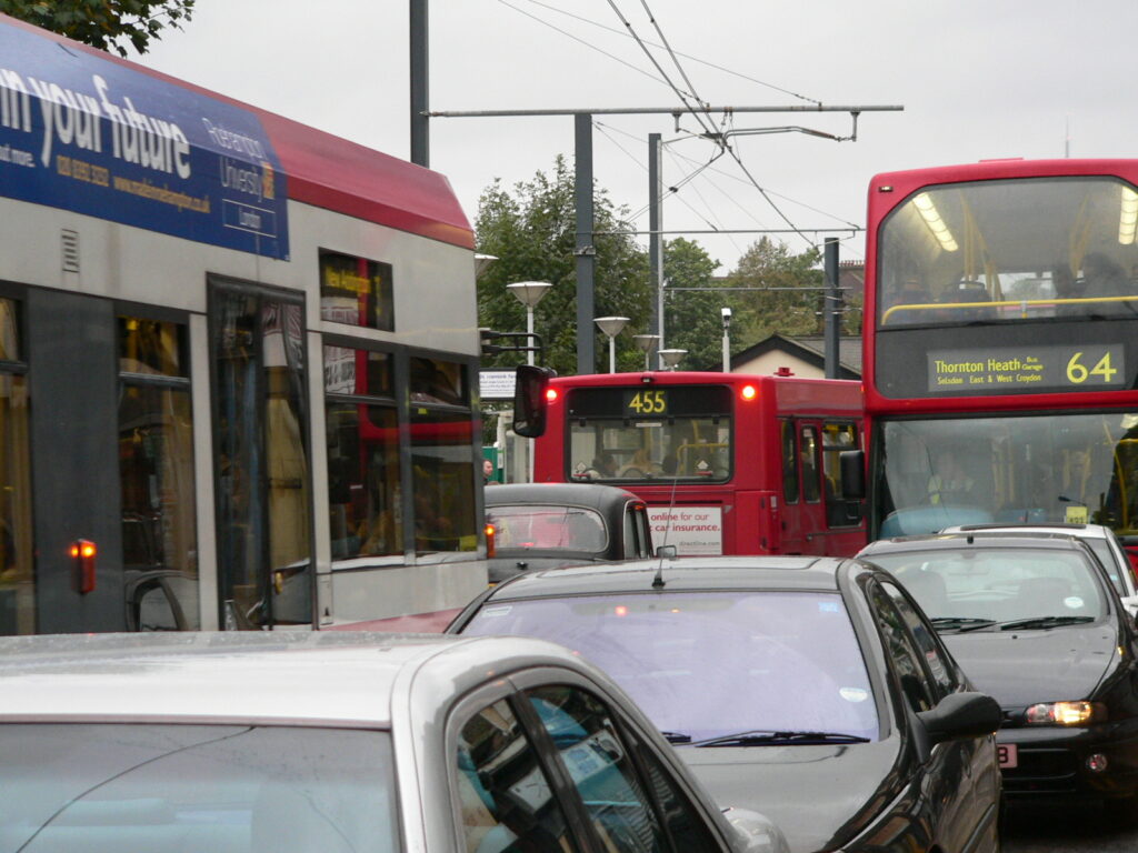 Traffic Jam in Croydon Pic: Chris McKenna