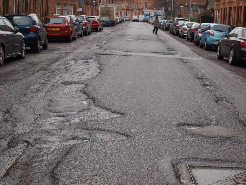 Potholes in Glasgow’s Southside.JPG