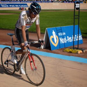 Geraint Thomasat the end of 2011 Paris-Roubaix © Simon MacMichael.jpg