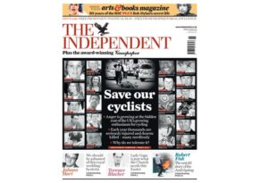 The Independent Save Our Cyclists front page.jpg