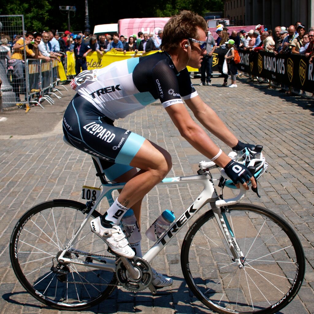 Wouter Weylandt at Stage 3 start of 2011 Giro c Simon MacMichael.jpg