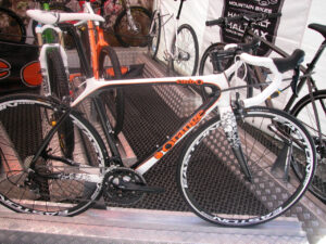 Orange carbO tarmac model at Eurobike.jpg