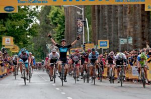 Ben Swift wins stage 2 of the Amgen Tour of California 2011 (© Photosport International)