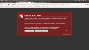 Malware warning