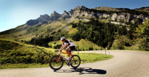 Stephen Roche riding The Alpine Challenge 2011
