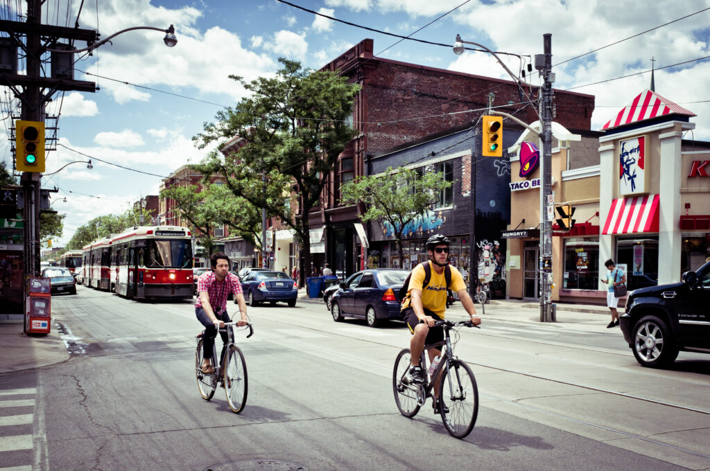 Toronto Cyclists (credit- Benson Kua, Wikimedia Commons)