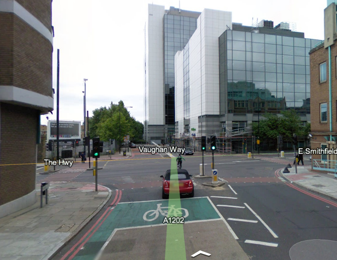 Junction of Dock Street and The Highway (Google Maps)