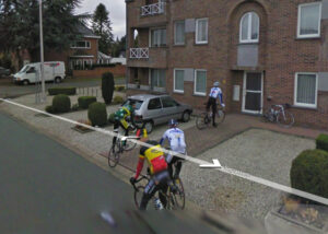 Tom Boonen and pals on Google StreetView