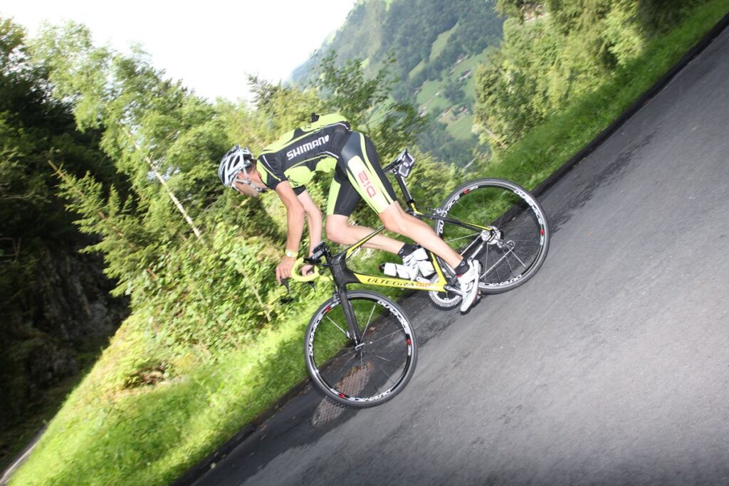 Ultegra Di2 test ride Harald on the hairpin.jpg