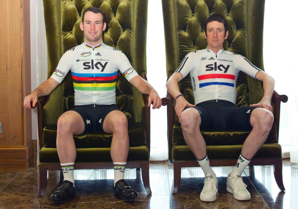 Team Sky Mark Cavendish and Bradley Wiggins (picture credit Team Sky:Jeff Moore)