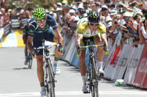 Valverde beats Gerrans to 2012 TDU Stage 5 win (photo - Santos Tour Down Under:Regallo)