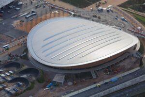 Olympic Velodrome aerial shot Dec 2011 (picture ODA)