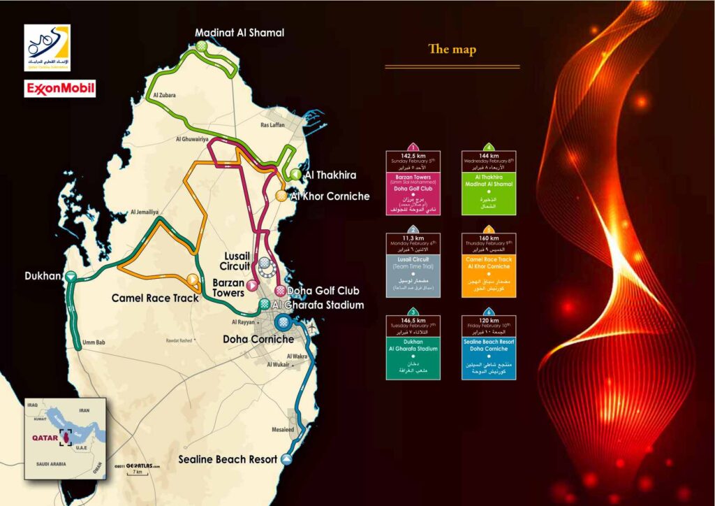 Tour of Qatar 2012 Parcours