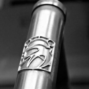 Swallow sterling silver headbadge