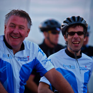 Tommy Walsh and David Schneider, Prostate Cancer Charity Tour Ride London 2010 (&copy; Simon MacMichael)