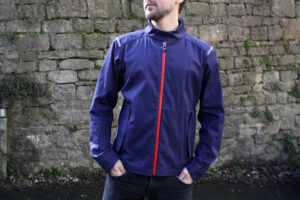 Vulpine Cotton Rain Jacket front view blue option