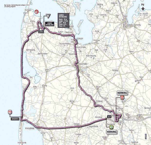 Giro 2012 Stage 2 map