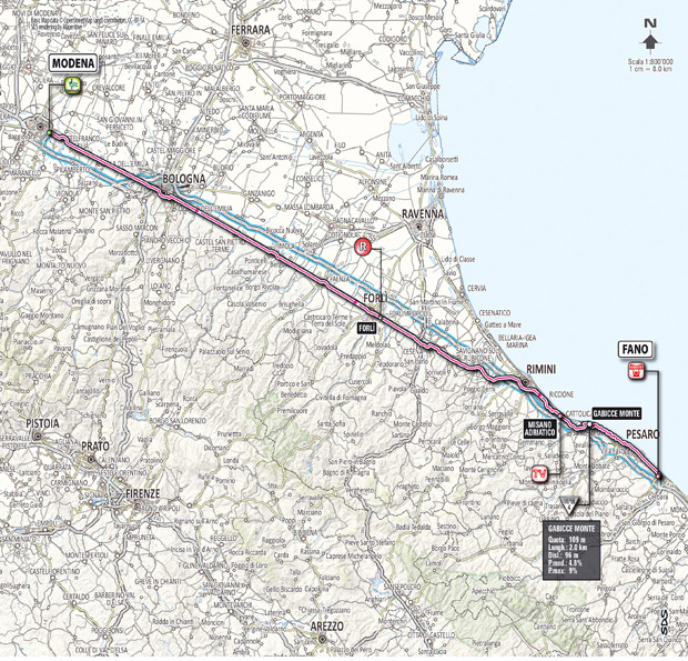 Giro 2012 Stage 5 map