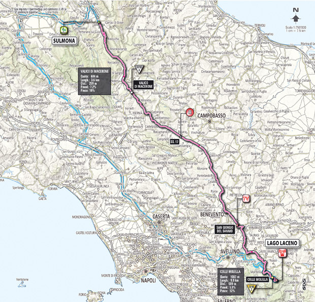 Giro 2012 Stage 8 map