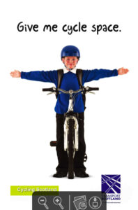 Give Me Cycle Space poster, Cycling Scotland