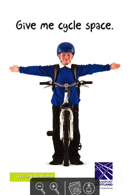 Give Me Cycle Space poster, Cycling Scotland