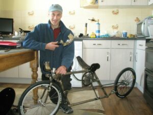 Graeme Obree HPV bike with saucepan (credit: Graeme Obree Official on Facebook)