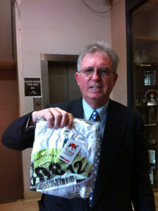 John Griffin with I Pay Road Tax jersey (picture courtesy Carlton Reid)