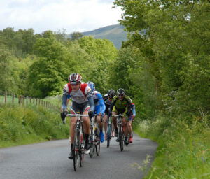 Riders in a chain gang